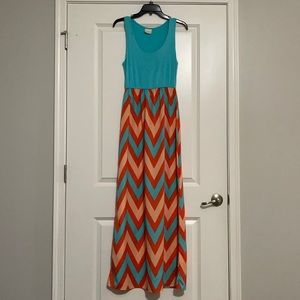 Chevron maxi dress